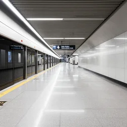 picture of an empty subway station in Sao Paulo