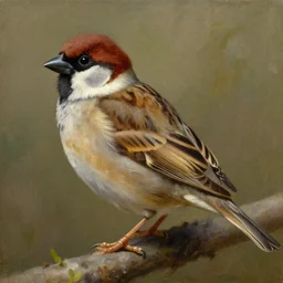illustration, concept art, art by diego velazquez, sharp focus, oleo, an oil paiting of a sparrow, artstation, highly detailed