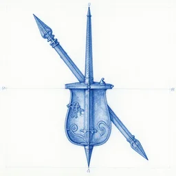 blueprint of an ancient forbidden weapon by Leonardo da Vinci