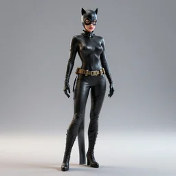 full body 3d render of Catwoman, photorealistic, finalRender, octane, Unreal Engine