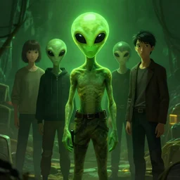 kidnapped by aliens, soft green and yellow lights, global illumination, by yuumei, bayard wu, wlop, tim white, ross tran