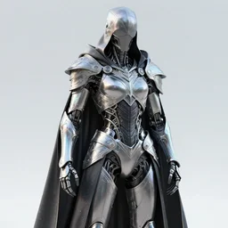 concept render of a biomechanical assassin wearing iridescent precious ornate stealthy armor cloak, intricate linework magical colorful, award winning artwork, by artem chebokha, artgerm, thomas kinkade, makoto shinkai animation