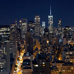 city at night by klegsart
