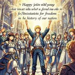 i am happy to join with you today in what will go down in history as the greatest demonstration for freedom in the history of our nation. ultrafine detailed colored illustration by kim jung gi, james jean, intricate linework, sharp focus, octopath traveler, final fantasy, unreal engine highly rendered, global illumination, radiant light, intricate environment