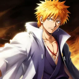 ichigo kurosaki, in the style of tite kubo, illustration, epic, fantasy, hyper detailed, smooth, unreal engine, sharp focus, ray tracing