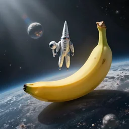 a diagram of space travel using a banana