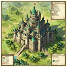 castle of the emerald champion, legend of the five rings, map