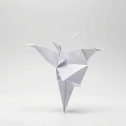origami dancer in white paper, 3 d render, ultra detailed, on white background, studio shot