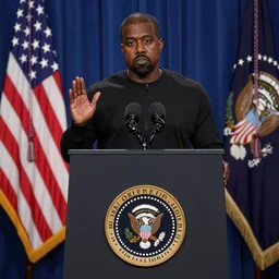 WASHINGTON (AP) Kanye West sworn in as President, January 20th, 2024
