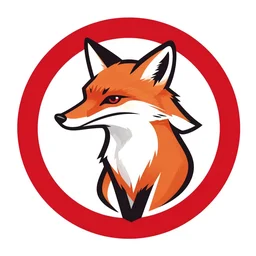 military logo that involves foxes, white and red color scheme