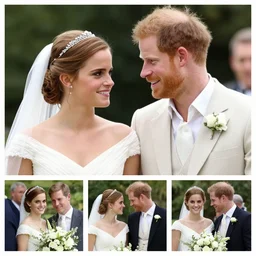 wedding photos of prince harry and emma watson on emma watson's instagram page, photos, wedding