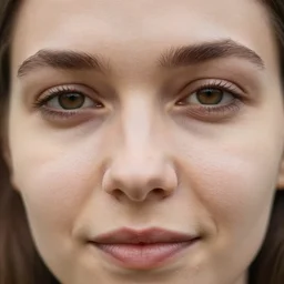 extreme close up face of a Ukrainian women in her early 20s