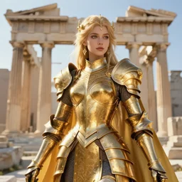 portrait knights of zodiac girl, golden and copper shining armor, in ruined agora of athens sunrise, ssci - fi and fantasy, intricate and very very beautiful and elegant, highly detailed, digital painting, artstation, concept art, smooth and sharp focus, illustration, art by tian zi and ilya kuvshinov and wlop and z - - ed
