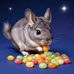 cosmic chinchilla pooping rainbow jellybeans