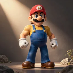 waluigi as a bodybuilder
