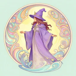 side profile cenetered portrait, maya ali wizard, design by artgerm, cushart krenz, greg rutkowski, alphonse mucha. gloomhaven, swirly vibrant color lines ripples, pastel colors, ( ( ( red and gold oriental robe ) ) ) sharp edges. ultra clear detailed. 8 k. ultra detailed, elegant, intricate, octane render