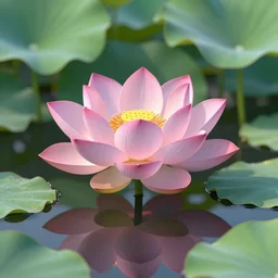 lotus pond by Aya Takano as 3d octane render, raytrace, reflections