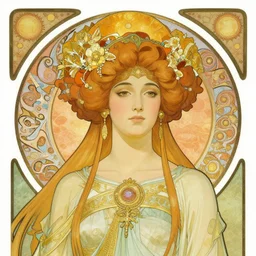art nouveau portrait of the powerful empress of the solar system in the style of charlie bowater and in the style of gil elvgren. glowing, ornate and intricate linework, sharp focus, depth of field, stunning, dynamic lighting, ultrafine and hyperdetailed.
