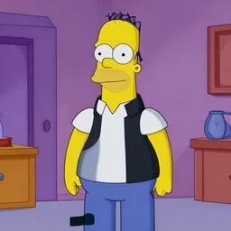 Colin Farrell in the style of Simpsons