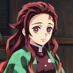 portrait of Nezuko from Demon Slayer