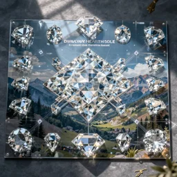 diamond hearthstone play board, login screen board, play board artwork, transparent diamond theme coloring, glass background