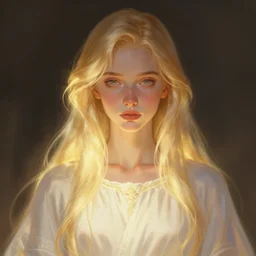 digital character concept art by artgerm greg rutkowski sylvain sarrailh. clear portrait of a shy modern wife blessed by god to grow immaculately fertile and perfect!! blonde, in clothes! holy body! light effect. hyper detailed, glowing lights!! intricate, elegant, digital painting, artstation, smooth, sharp focus