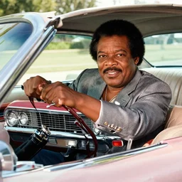 james brown driving a 1 9 6 7 chevy impala