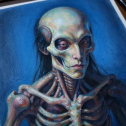 hyperrealistic close-up pastel rococo exoskeleton! chinese man highly detailed concept art eric zener elson peter cinematic hard blue lighting high angle hd 8k sharp shallow depth of field, inspired by David Paul Cronenberg and Zdzisław Beksiński