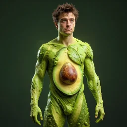 daniel radcliff covered completely in avocado, trending artstation, octane render, cinematic lightning, concept art, digital art