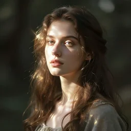 beautiful portrait of a beautiful woman, Portrait, Rays of Shimmering Light, Natural Lighting, Artstation, by Pre-Raphaelite Brotherhood, Unreal Engine