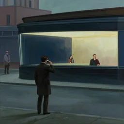 outdoor exterior, cassette futurism, existential horror, celebrating alone, drinking, alcoholics, atmospheric haze, film. painting by edward hopper, norman rockwell, gregory crewdson. film still, 1 6 mm cinematography