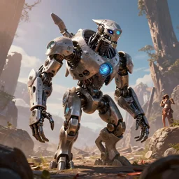 tremortusk machine mecanical creature robot of horizon forbidden west horizon zero dawn bioluminiscence global illumination ray tracing hdr fanart arstation by ian pesty and alena aenami artworks in 4 k