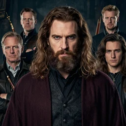 a hyper realistic portrait of a magic sorcerer. brown hair and beard by chiara bautista and karl kopinski and kim jung giu and weta studio, and lucasfilm and jesper ejsing and norman rockwell greg rutkowski frank frazzeta