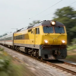 A train drifitng