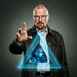 walter white trying to find the secret of the technoblade triangle