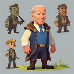 biden, cartoon, rpg character, humblewood art style, concept art, fantasy