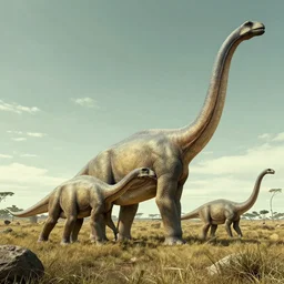 The first picture ever taken on earth, at the time of dinosaurs, 65 million years ago. There are diplodocus and stegosaurs. Bad photo