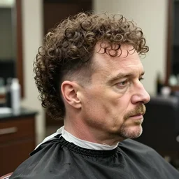 walter white, perm, wavy, fade, curly haircut, barber, millenial