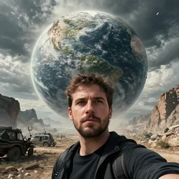 last selfie before the end of the world, cinematic, concept art, unreal engine, 4k,