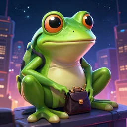 epic professional digital art of 😗🐸🌃👛, best on artstation, cgsociety, wlop, Behance, pixiv, astonishing, impressive, cosmic, outstanding epic, stunning, gorgeous, much detail, much wow, masterpiece.