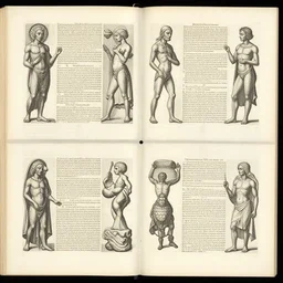scans of pages from the codex seraphinianus, depicting humanoid entities and objects of unknown significance and origin