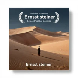 scene with figure in the desert. painting by ernst steiner