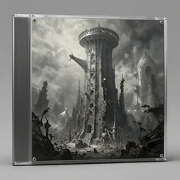 a highly detailed 4 k fantasy matte painting of metal album cover. zdzislaw beksinski, artstation, cgsociety, unreal engine