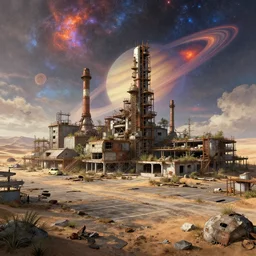a beautiful hyperdetailed render of parking lot city industrial architecture urbex architecture abandoned nature unfinished building by canaletto, dieselpunk desert nature cosmic saturn thermal vision gem tundra, archdaily, wallpaper, highly detailed, trending on artstation.