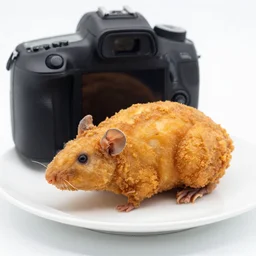 dslr food photograph of a fried rat, 8 5 mm f 1. 8