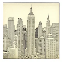 new york city in the Pattachitra art style
