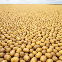 a giant field full of mashed potatoes that stretches to the horizon