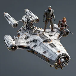 highly detailed cinematic scifi render of 3 d sculpt of fury road spaceship, guardians of the galaxy, star wars, maschinen krieger, raphael lecoste