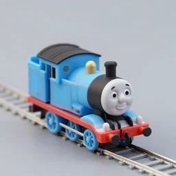 an miniature thomas train made of silicone shaders, isometric, 1 0 0 mm, studio lighting, by pocoyo style, detailed, centered, hyperrealistic