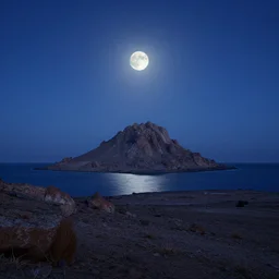 dreamy moonlit landscape of a socotra island, realistic detailed digital art by Maxwell Boas Jessica Rossier Christian Dimitrov Anton Fadeev trending on Artstation CGSociety rendered in Unreal Engine 4k HQ